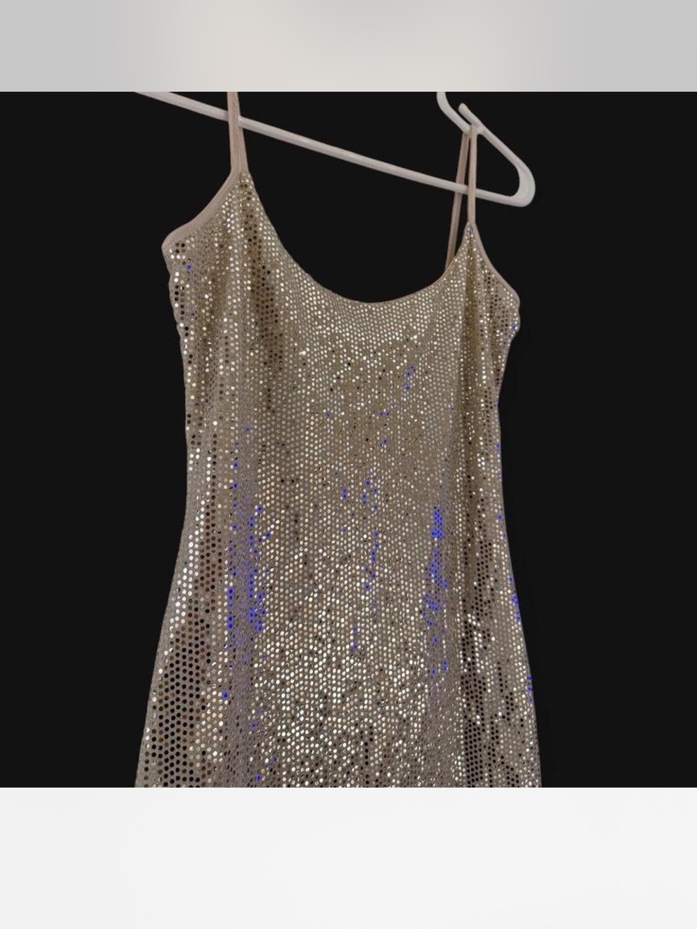 Sparkle Sequin Slip Dress - Metallic Champagne 🥂